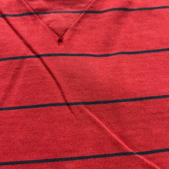 Vintage Tommy Hilfiger Men's Red Striped Shirt - Picture 8 of 10